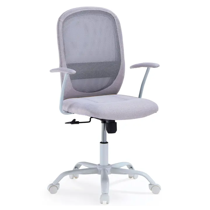 Sillón giratorio Maggie tejido 3D con apoyo lumbar gris 98-110x64x64 cm Adec - 1