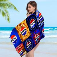 Toalla De Playa Anime P-Pepsi C-Coca Logo Absorbente Y Suave Para Niños Regalo Ideal Para Camping Gimnasio Toalla De Baño Rectangular Tamaño 30x60 Cm - details 4