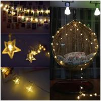 Luces De Estrella LED Para Navidad Y Bodas Decoración De Puerta Curtain Fairy Lamps Tamaño 1.5m/3m/6m/10m Piloto Incluido - details 7