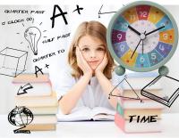 Reloj de pared educativo para aprender la hora, silencioso, decorativo, para aulas o dormitorios, color azul. - details 2