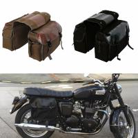 Bolsa De Selleccion Para Motocicleta De Gran Capacidad Impermeable De Lona Con Cuero Herramientas Laterales Para Viaje Y Montar Bicicleta - details 6