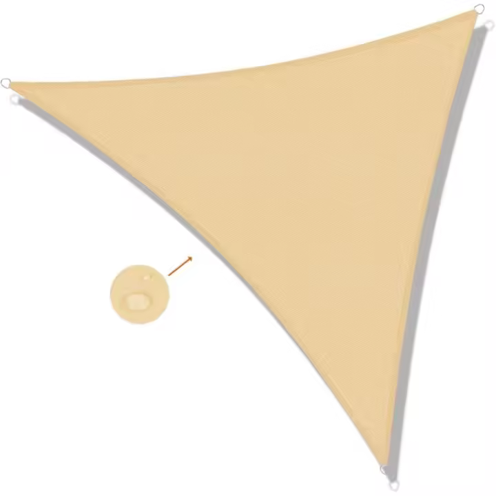 Vela de sombra triangular 3x3x3m, impermeable, protección UV para terraza, jardín, terraza, balcón, gris antracita - 1