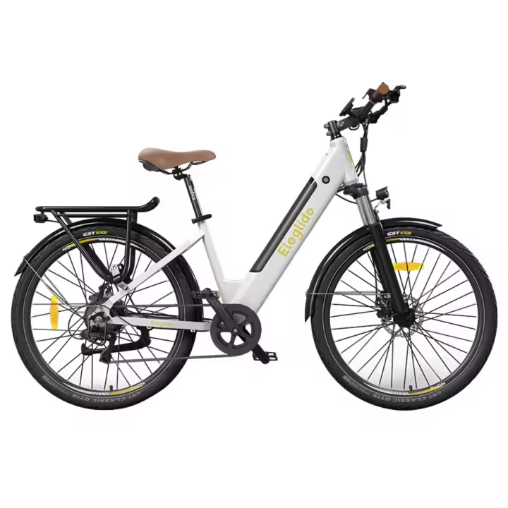 Bicicleta Electricos Adultos Trekking Eleglide T1 Step-Thru 27.5" con neumáticos CST, batería de bicicleta eléctrica 36v 13Ah, motor sin escobillas 250W, Shimano 7 velocidades, alcance máx 100km, resistente agua IPX4, carga máx 120kg, frenos disco doble - 1
