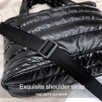 Bolso De Hombro De Nylon Puffer Para Mujer Invierno Bolso De Mano Chic Cuadrado Suave Cierre De Cremallera Estilo Versátil - details 17