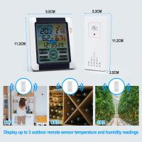 Medidor De Temperatura Y Humedad Inalámbrico Para Interior Y Exterior Con Pantalla Táctil De Color Grande Para Clima LCD - details 7