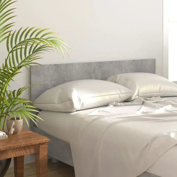Cabecero de cama madera contrachapada gris 160x1,5x80 cm - 1