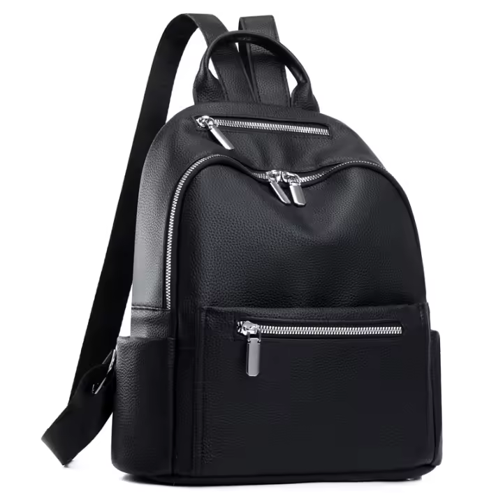 Mochila nueva de gran capacidad para mujeres que viajan diariamente, mochila informal de PU para estudiantes, bolso para mujer - 1