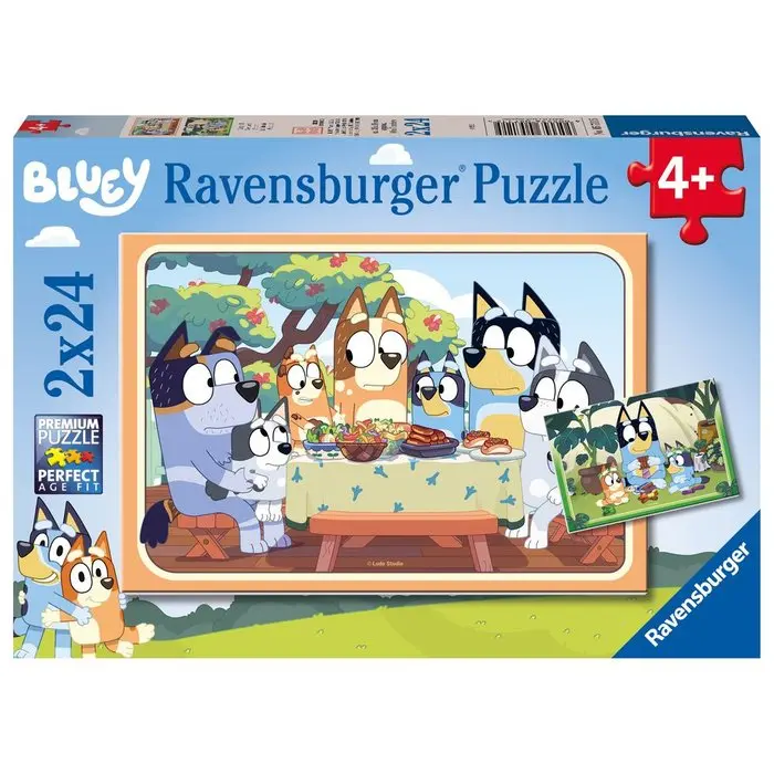RAVENSBURGER PUZZLE 2 X 24 PIEZAS BLUEY PUZZLE 2 X 24 PIEZAS 19x27x3 Cms. - 1