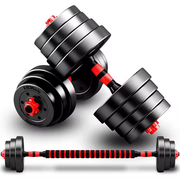 Pesas-Ajustable, juego de pesas with bookly combinable Bar with Barras de conexión, Kit de elevación de pesas de 10/15 kg para gimnasio en casa, PESAs de fitness para hombres/Mujeres - 1