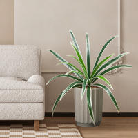 Gran Planta Artificial De Bambú 60cm Con 18 Hojas Hojas Verdes De Orchidáceas Para Decoración De Jardín Y Hogar Material Plástico - details 4