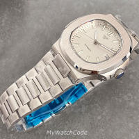 Reloj Automático Tandorio Design Para Hombres Con Dial Texturizado Azul Gris 40mm Movimiento NH35 Impermeable 10BAR Correa De Acero Inoxidable 316L - details 6