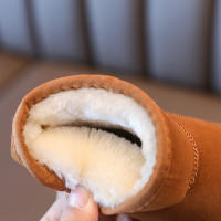 Botas De Nieve Para Niños Invierno Antideslizantes Color Sólido Calientes Con Patrón Suave Y Grueso Bajo Material De Suela RUBBER Talla True Fit Para Edad 4-6 - details 4