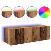 Cabinet de TV vidaXL con luces LED Madera Vieja 100x35x31 cm - details 2