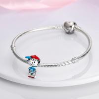 Encantos De Pareja De Niño Y Niña Platinados Con Circonia Para Pulsera O Collar Joyería Para Mujer Pendiente Clásico De Moda Vintage Romántico - details 18