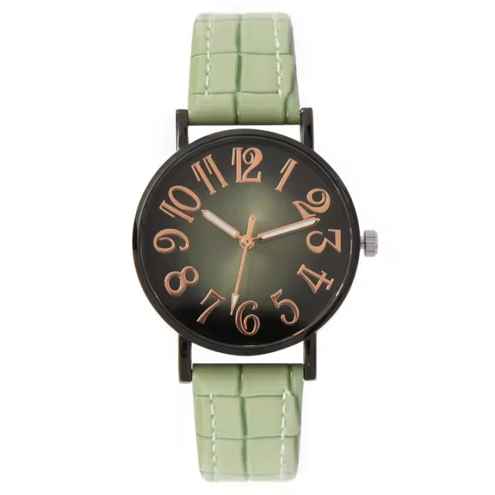 Reloj Femenino Minimalista Diario con Números y Correa de Cuero - Combinación Perfecta para Oficina - 1