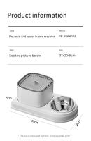 Fuente De Agua Para Gatos 2 En 1 Con Alimentador Automático Y Tazón De Comida 3L Filtro Recirculante Dispensador De Agua Para Mascotas - details 9