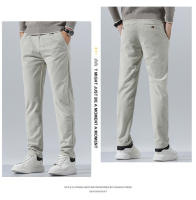 Pantalones Casuales Para Hombre De Cordón Otoño E Invierno Versátiles Y Moda Pantalones Largos Tejidos De Poliéster Y Algodón Estilo Recto Cierre De Cremallera - details 15