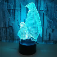 Lámpara De Noche Penguin 3D Para Niños Con 16 Colores Cambiantes Decoración Para Dormitorio Ilusión Animal Regalo De Cumpleaños Para Niño Y Niña - details 12