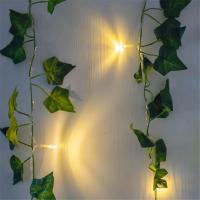 Cadena De Luces De Hojas Verdes Falsas 2M Con 20 LED Luz De Navidad Impermeable Y Alimentada Por Batería Para Decoración De Pared Y Casa - details 6