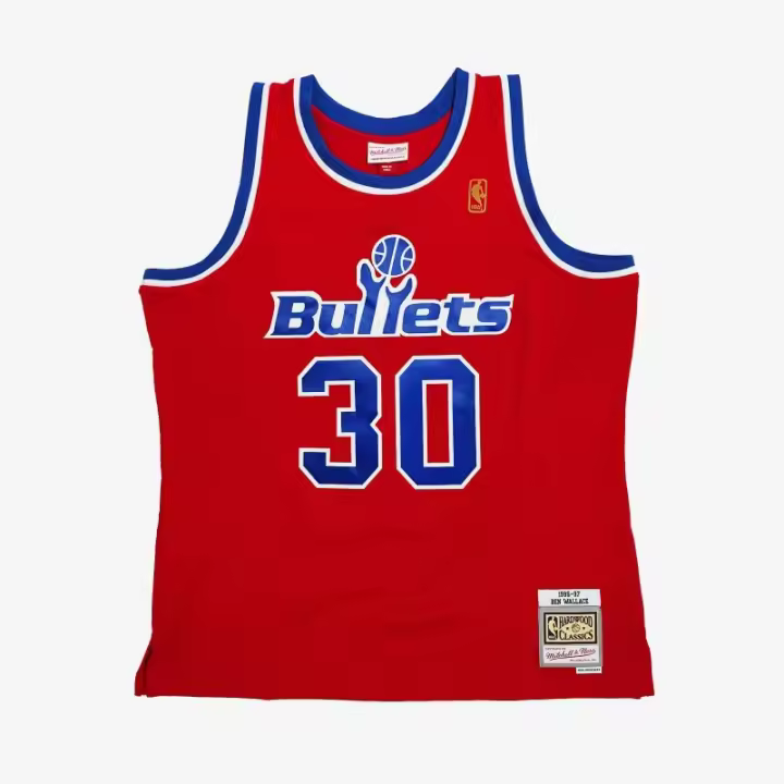 CAMISETA BEN WALLACE WASHINGTON BULLETS 1996-97 - RETRO SWINGMAN ROJA - 1