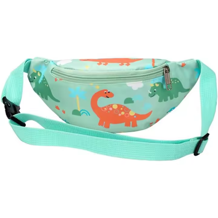Riñonera de dinosaurio para niños, riñonera de tela de Nailon con diseño de Diseños animados, Bandolera para el pecho. - 1