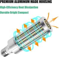 Super brilliant E27, 3000K Luz Blanca Cálida para Garaje de Taller de Almacén (Luz Blanca Cálida 3000K) Bombilla de maíz LED de 60W, Bombilla equivalente a 500W, 7200 luces - details 2