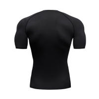 Camiseta De Running Para Hombres Camiseta De Fitness Rápida Secado Ropa De Compresión Para Gimnasio Y Ejercicio Camiseta De Muslo Corto De Poliéster Y Spandex - details 2