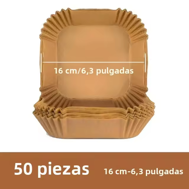 50pcs Papel De Fritura De Aire Desechable No Adhiere a La Madera Asesoría De Tetera Accesorios De Fritura De Aire - 1