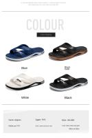 Nuevos Pantuflas Para Hombre Verano Antideslizantes Moda Exterior Comodidad Para Casa Playa Material PVC Unisex - details 3