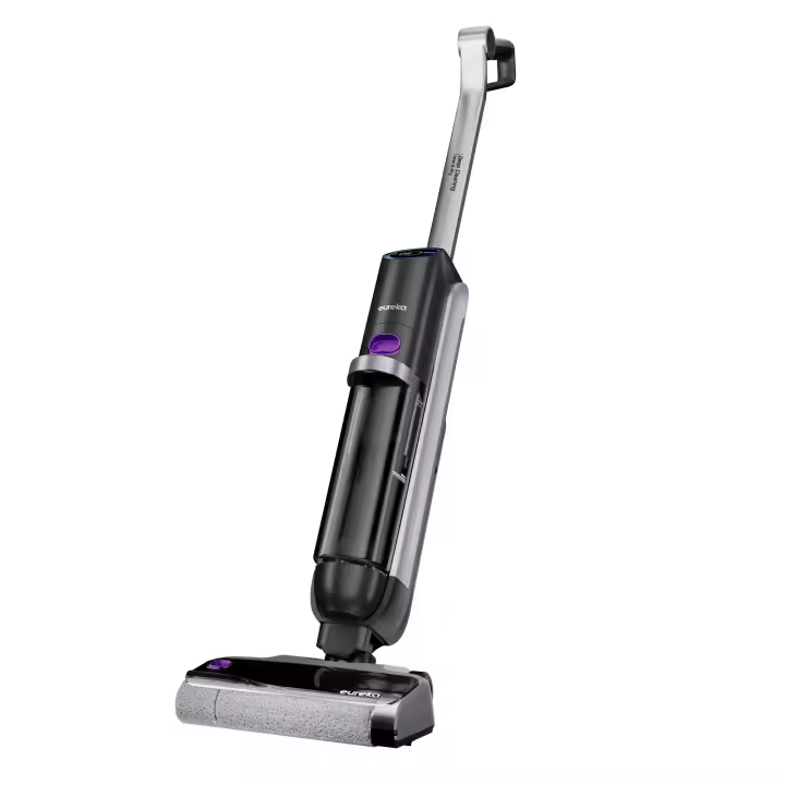 Eureka RapidWash NEW630 Aspiradora Friegasuelos Sin Cable en Seco y Húmedo, Posición Plana de 170°, Secado con Aire Caliente a 60 °C, 21.600 Pa, 38 Minutos de Autonomía, Autolimpieza y Función Antienredos, Depósito Doble, Luz LED - 1