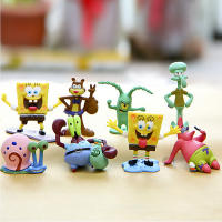 Figuras De Acción SpongeBob Para Niños Juguete De Bob Esponja Cangrejo Jefe Patricio Decoración De Pecera Bandai PVC 3.5-14.5cm - details 16