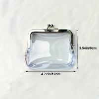 Bolso De Cosméticos Retro Transparente 1pcs Mini Bolso Portátil Para Monedas Y Maquillaje Para Mujeres Con Hebilla De Seguridad - details 7