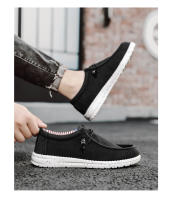 Zapatos Casuales Para Hombre Lazo Stretch De Lona Ligero Y Cómodo Antideslizantes Transpirables Botas De Mar Para Adultos - details 3