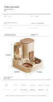 Dispensador De Agua Para Gatos Con Gran Capacidad Y Separación Seco-Húmedo Para Alimentador Automático Contenedor De Alimentos Suministros De Agua - details 1