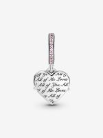 Pandora - Charm colgante Corazón y Mamá - Plata de ley - details 2