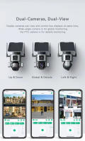 Cámara de vigilancia de seguridad solar inalámbrica para exteriores 4K 8MP 4G 360° Lente dual Zoom óptico 10X Detección de movimiento - details 3