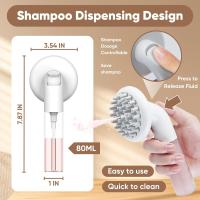 Cepillo De Baño Para Perros 3 En 1 Cepillo De Peluquería Para Mascotas Con Cabeza De Masaje Y Limpieza Suave De Silicona - details 4