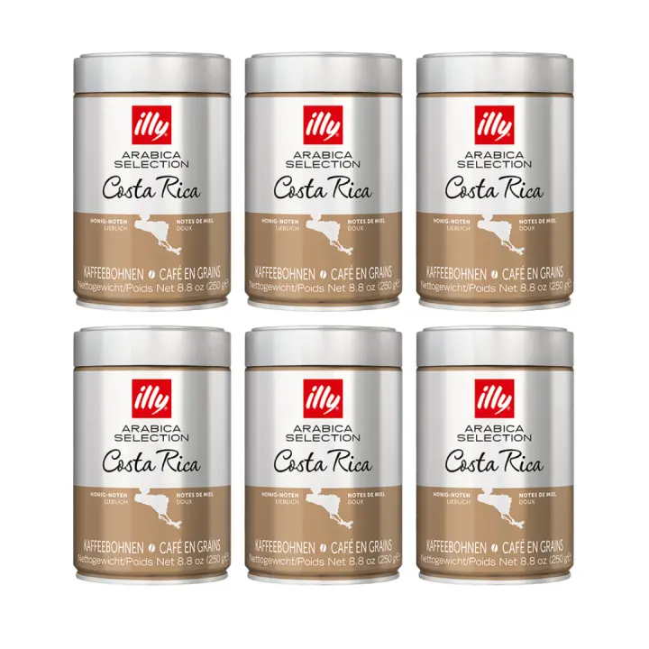 Pack 6 x Illy Café en Granos Costa Rica 250 gr 100% arábico - 1
