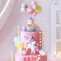 Topper De Pastel De Unicornio Rainbow Estrella Decoración Para Cumpleaños De Niña Fiesta De Boda Decoraciones Para Pastel - details 1