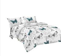 Juego de sábana,juego  para cama 135cm,set de 4 Piezas, 1 encimera , 1 sábana bajera ajustable, 2 fundas de almohada, 100% poliéster, transpirable.CXJF - details 0