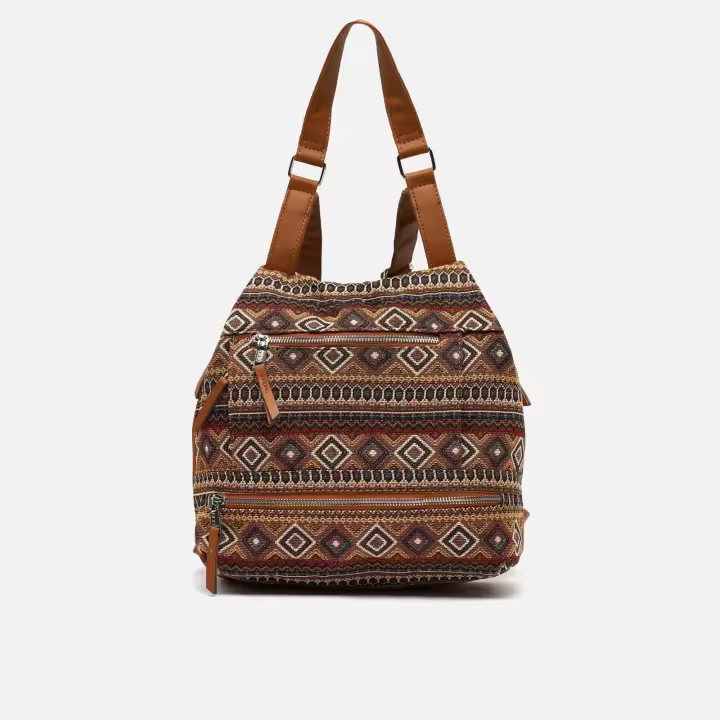 Misako Misi mochila antirrobo con estampado jacquard Mochila - 1