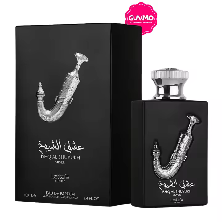 Lattafa Ishq Al Shuyukh Silver Eau de Parfum 100ml – Perfume Unisex Oriental con Notas de Piña, Vainilla y Maderas Nobles - 1