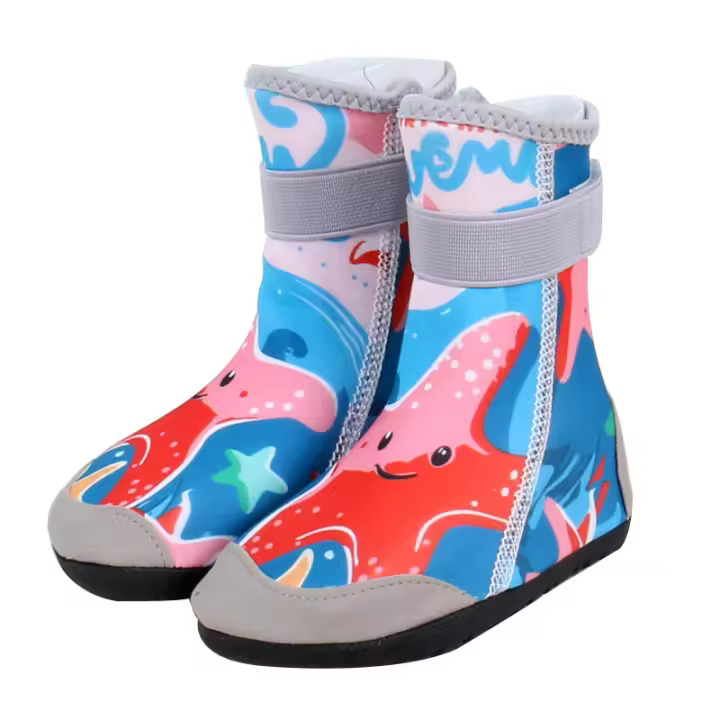 Zapatos y calcetines de playa altos para niños, antideslizantes, anticolisión, de secado rápido, para bebés, para nadar en el río, para adultos, para vadear en la playa - 1