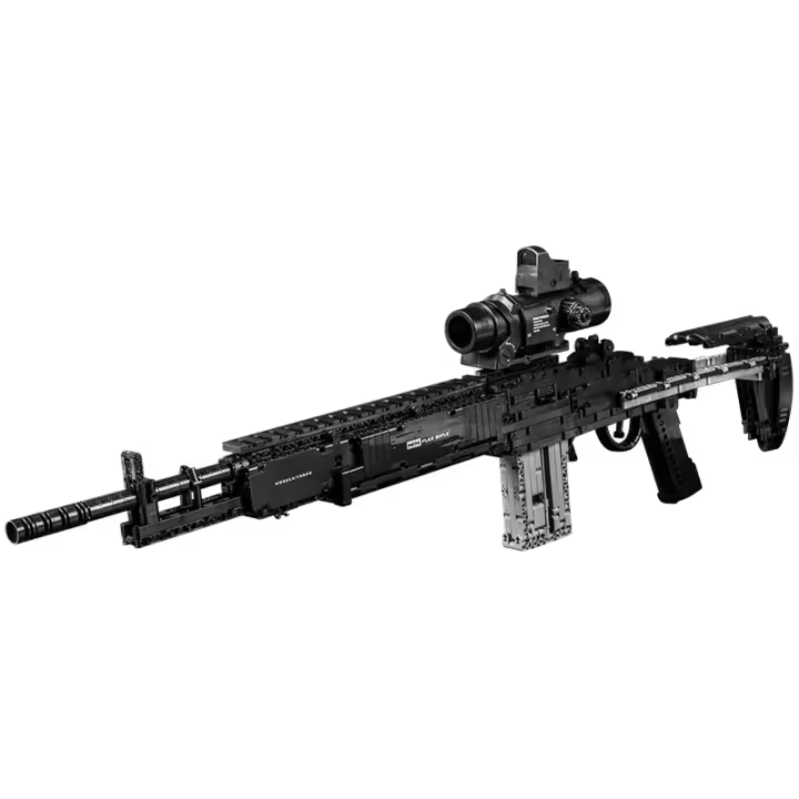 Bloques De Construcción Militar MK14 Rifle De Batalla Simulación Pistola Modelo Arma De Fuego Set Juguetes Para Niños Regalo Para Chicos - 1