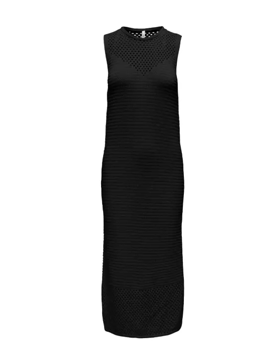 Vestido Only Alula negro de crochet troquelado para mujer - 1