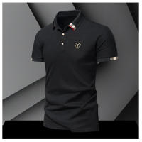 Camisa Polo Casual Para Hombres Verano 2024 Algodón Puro Manga Corta Cuello Redondo Botones Transpirable Top Masculino - details 14