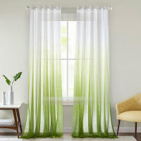 Cortinas de Tul Blanco Gris Tul Opaco Tul Degradado Ojal Tul Elegante Decoración de Ventana Tul Sala de Estar Balcón Dormitorio 2 Piezas (132 cm * 244 cm) - 52 W * 96 L cm - details 4