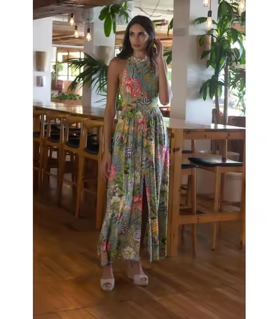 VESTIDO CHININI AMAZONIC SUNSET AND MOON  PV2272D - 1