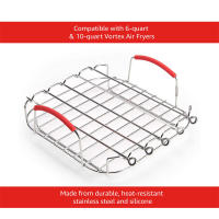 Accesorios Para Air Fryer 8 O 9 Pulgadas Con Barbacoa Y Asador Al Aire Libre Incluye Agujas Para Brochetas Y Cocina Al Vapor Y Hornear - details 2