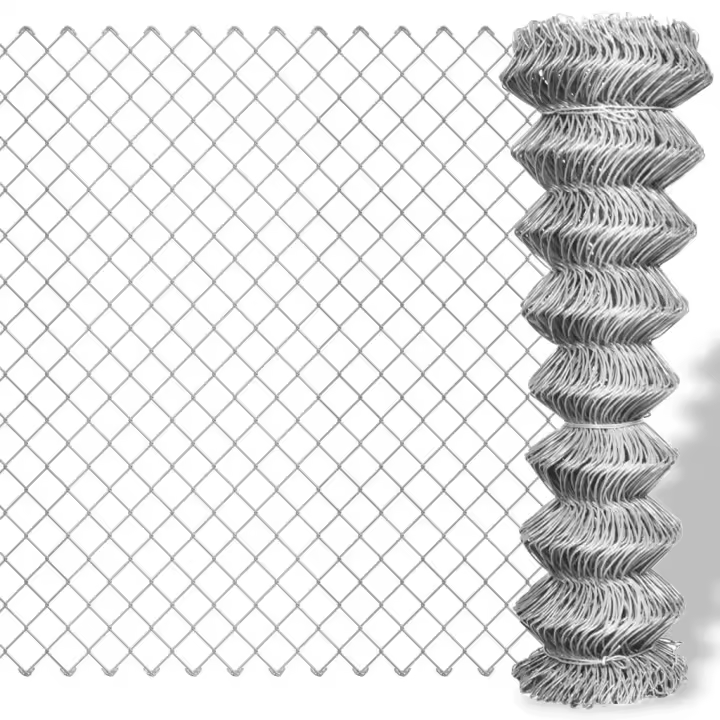 vidaXL Valla de alambre acero galvanizado plateado 25x0,8 m - 1